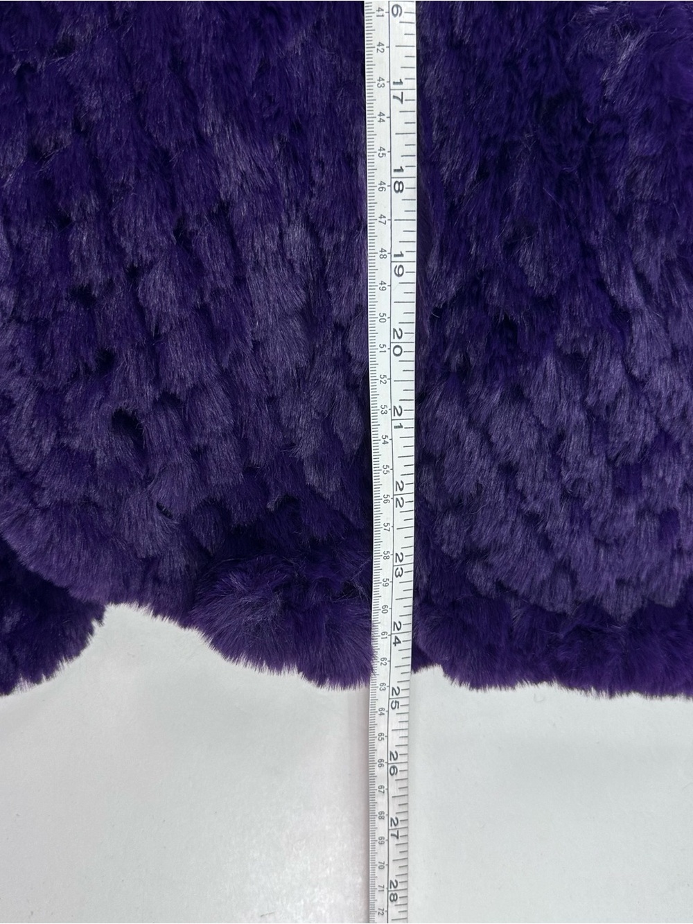 Stella + Lorenzo Plush Deep Purple Faux Fur Vest - Picture 7 of 8